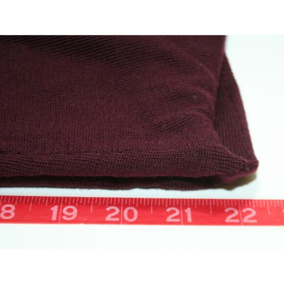 Nordstrom Mens Large V-Neck Sweater Burgundy Washable Merino Wool Classic Layer - Picture 5 of 7